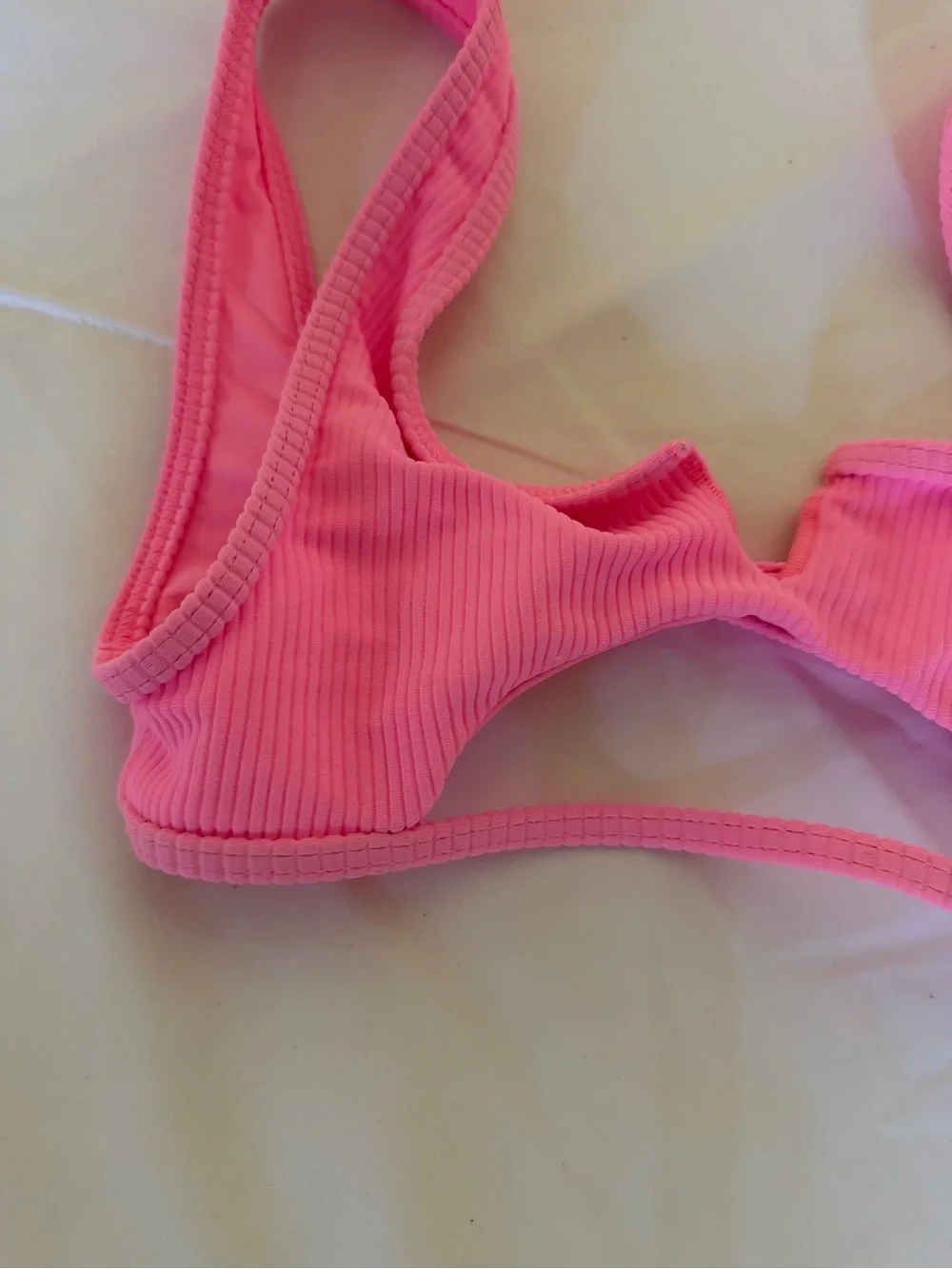 Frankie’s bikinis cole top swimsuit xs hot pink